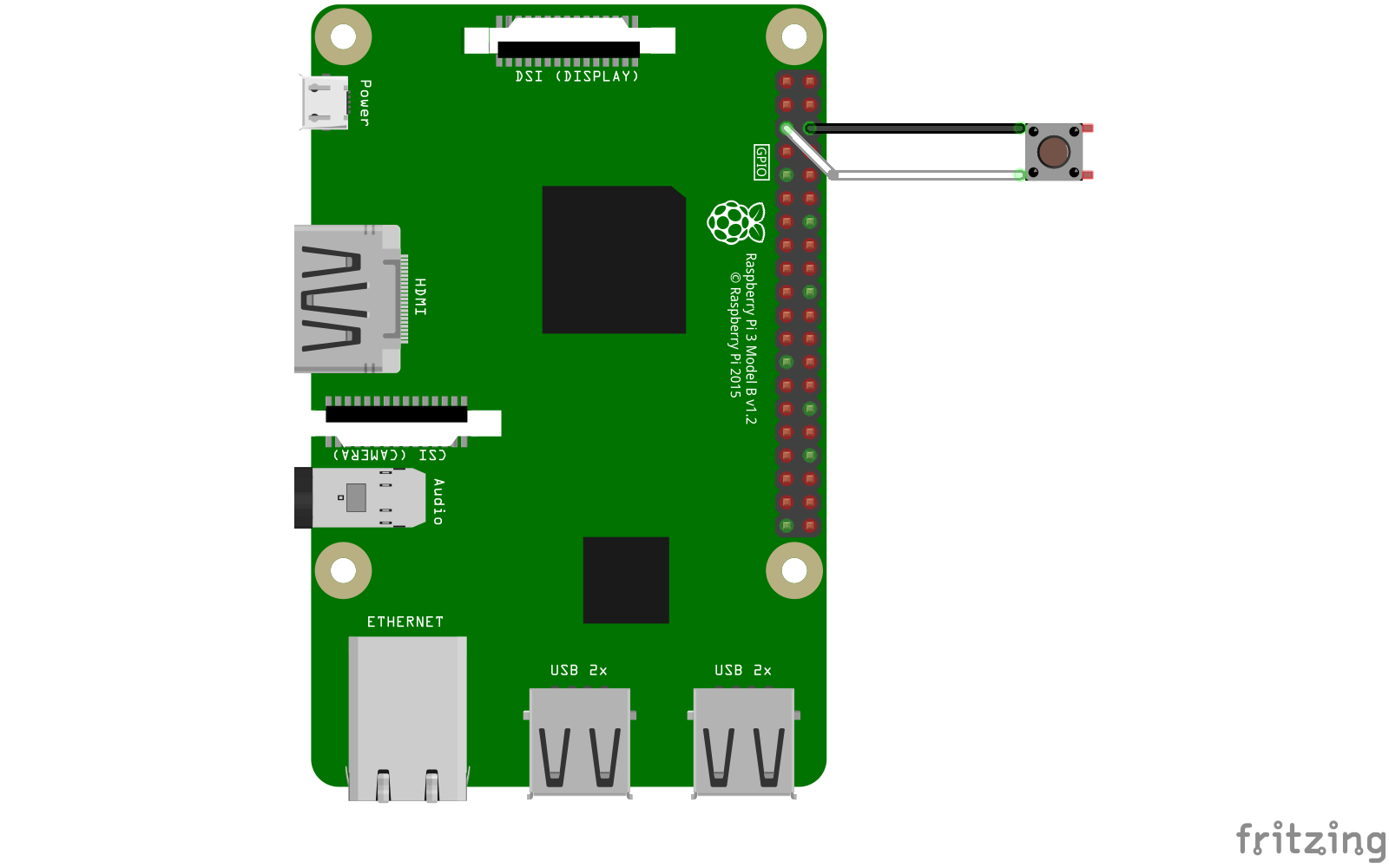 Raspberry Pi power button wiring diagram